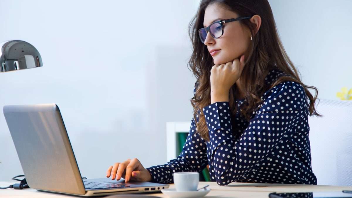 woman working at computer